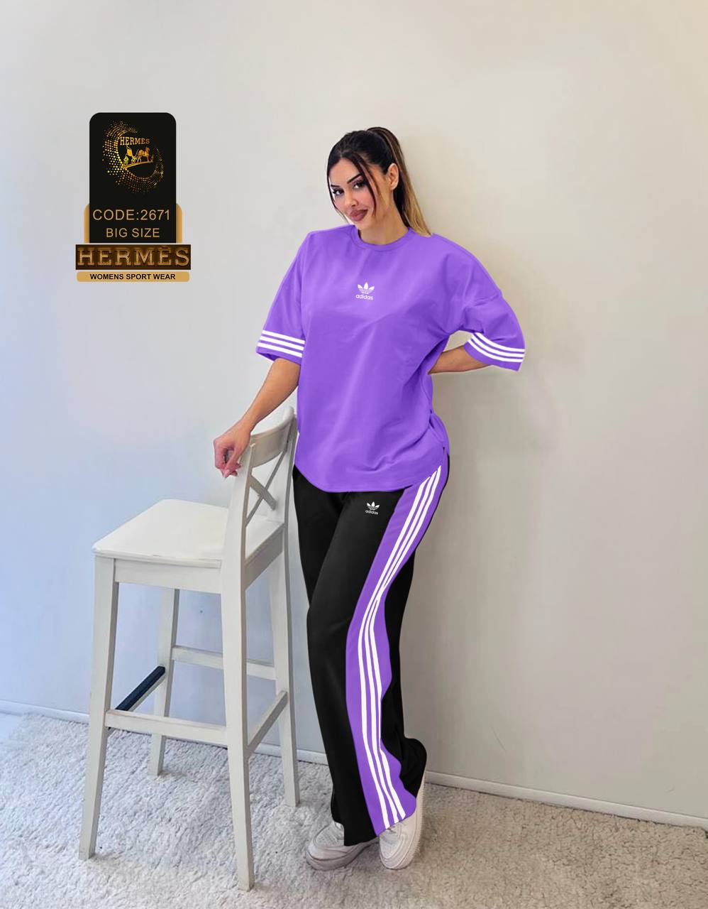 ست تیشرت شلوارNew adidas کد 2671